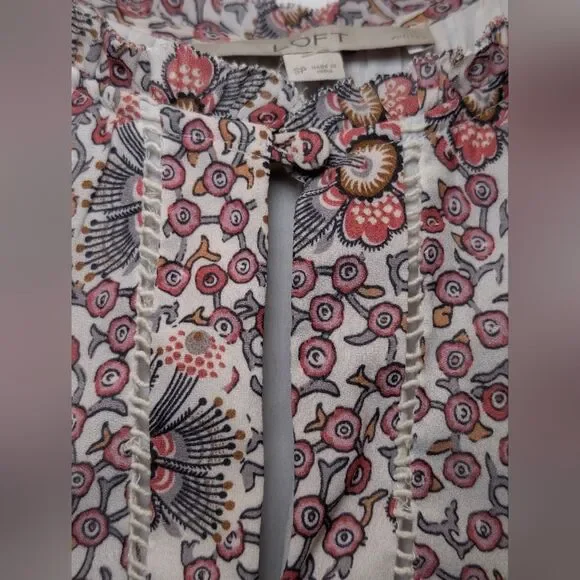 Loft Floral Dress Small Petite SP Pink Romantic Coquette Soft Girl Garden Girl - Picture 4 of 11